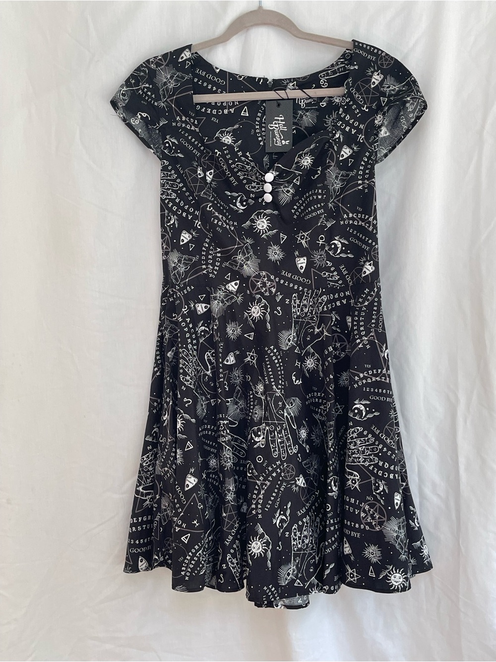 Hell Bunny Hello Goodbye Print Cotton Dress